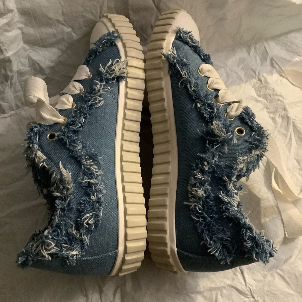 ZIMMERMANN Frayed Light Denim Lo-Top Trainers Sneakers Women’s EU 39 US 9 NWOB - Picture 15 of 15